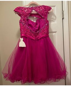 Mori Lee Pink Size 8 Summer Midi Cocktail Dress on Queenly