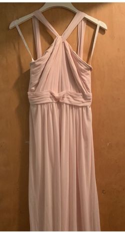 David's Bridal Pink Size 2 Military Floor Length Straight Dress on Queenly