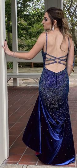 Rachel Allan Blue Size 2 Military Prom Floor Length A-line Dress on Queenly