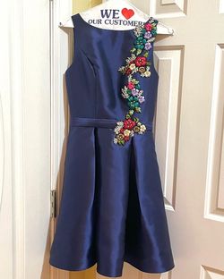 Mac Duggal Blue Size 2 Midi Homecoming Cocktail Dress on Queenly