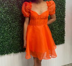 Orange Size 2 A-line Dress on Queenly