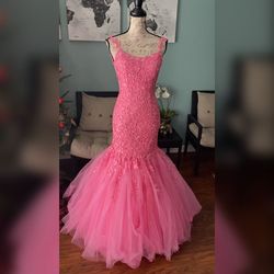 Sherri Hill Pink Size 2 Corset Mermaid Dress on Queenly