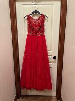 Sherri Hill Red Size 0 Floor Length Black Tie Ball gown on Queenly