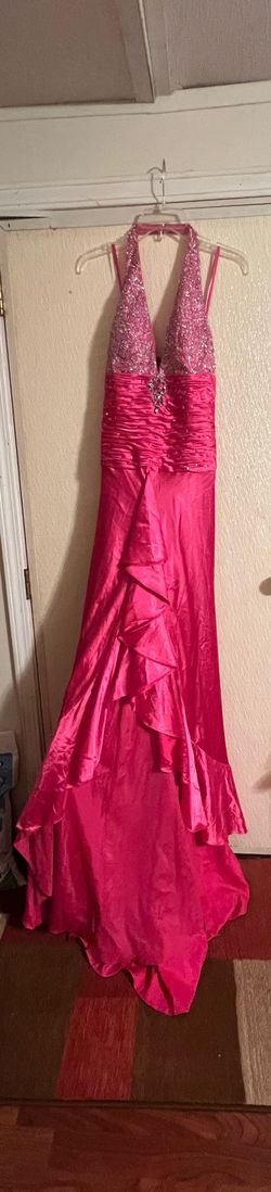 Jovani Pink Size 6 Floor Length Military Straight Dress on Queenly