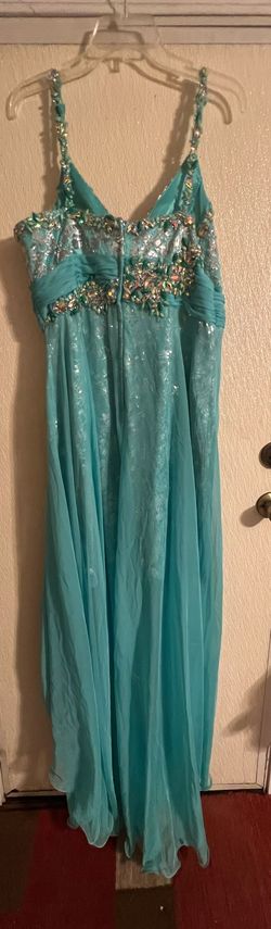 Mac Duggal Blue Size 16 Pageant Floor Length Military Straight Dress on Queenly