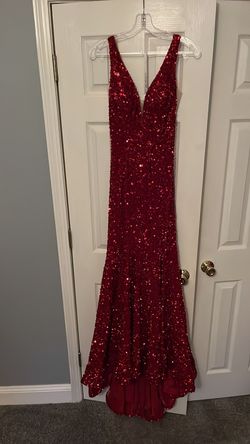 Sherri Hill Red Size 2 Floor Length Free Shipping Straight Dress on Queenly