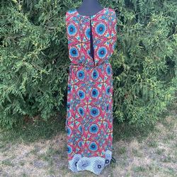 Halo Multicolor Size 4 Wedding Guest Tall Height Pattern Straight Dress on Queenly