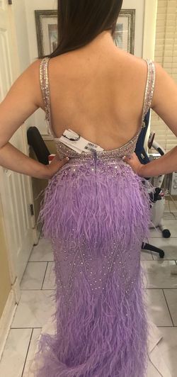 Jovani Purple Size 2 Floor Length Straight Dress on Queenly