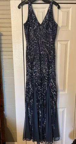 Nightway Blue Size 4 Jewelled 50 Off Embroidery Straight Dress on Queenly