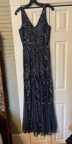 Nightway Blue Size 4 Jewelled 50 Off Embroidery Straight Dress on Queenly