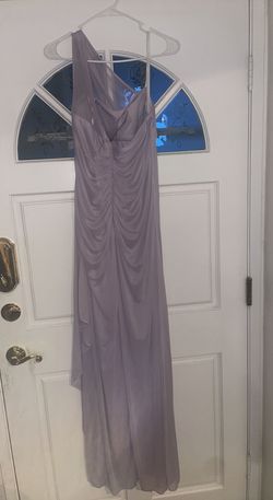 David's Bridal Purple Size 8 Floor Length Free Shipping Straight Dress on Queenly