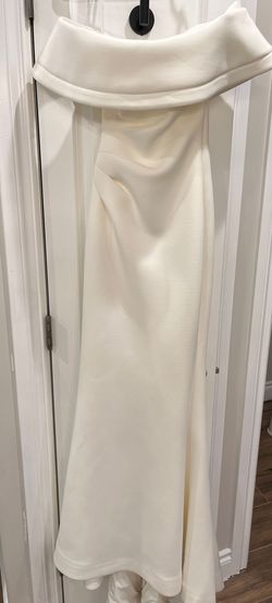 Jovani White Size 0 Tall Height Mermaid Dress on Queenly