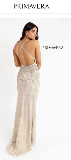 Primavera Nude Size 00 Pageant Floor Length Prom Side slit Dress on Queenly