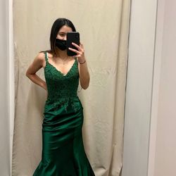 Jovani Green Size 0 Military 50 Off Custom Mermaid Dress on Queenly