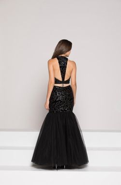Colors Black Size 0 Tulle Ball Floor Length Mermaid Dress on Queenly