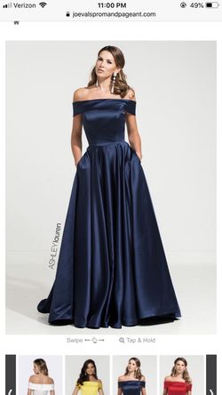 Ashley Lauren Blue Size 8 Navy 70 Off Ball gown on Queenly