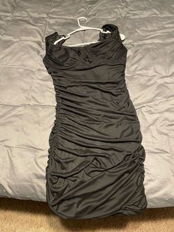 David's Bridal Black Size 16 Midi Plus Size Cocktail Dress on Queenly
