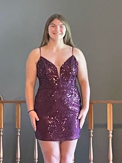David's Bridal Purple Size 14 Floor Length Prom A-line Dress on Queenly