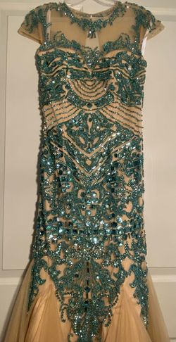 Sherri Hill Multicolor Size 4 Pageant Sheer Embroidery Mermaid Dress on Queenly