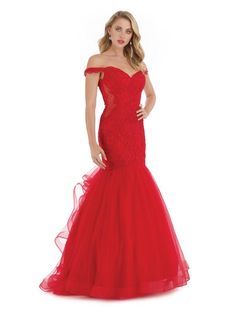 Morell Maxie Red Size 6 Pageant Short Height Prom Mermaid Dress on Queenly