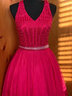 Promgirl Pink Size 4 Midi Homecoming Cocktail Dress on Queenly