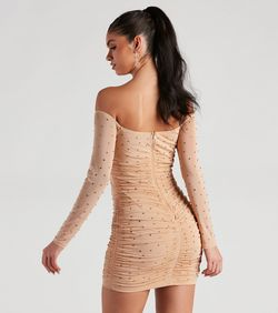 Style 05001-1412 Windsor Gold Size 8 Corset Mini Sheer Cocktail Dress on Queenly
