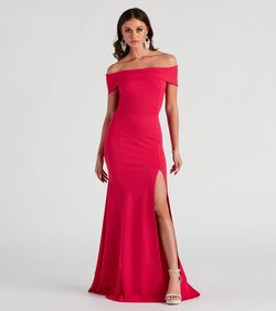 Style 05002-2865 Windsor Pink Size 4 Mermaid Floor Length Homecoming Side slit Dress on Queenly