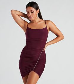 Style 05101-1804 Windsor Purple Size 8 Mini Tall Height Lace Cocktail Dress on Queenly