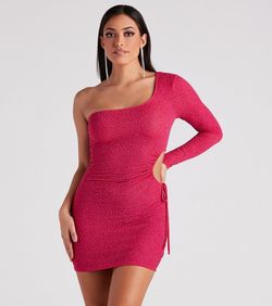 Style 05103-4659 Windsor Pink Size 4 Jersey Mini Cocktail Dress on Queenly