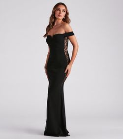 Style 05002-6837 Windsor Black Size 0 Tall Height Mini Side slit Dress on Queenly