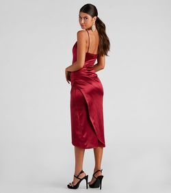 Style 05001-0732 Windsor Red Size 16 Homecoming Silk Cocktail Dress on Queenly