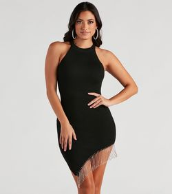 Style 06005-1568 Windsor Black Size 12 Mini Nightclub Cocktail Dress on Queenly
