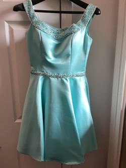 Mori Lee Blue Size 0 Pageant Sorority Formal Midi Floor Length Cocktail Dress on Queenly