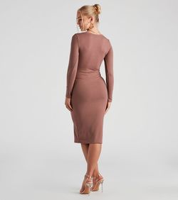 Style 05102-4726 Windsor Pink Size 4 Jersey Mini Side slit Dress on Queenly