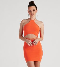 Style 05102-4776 Windsor Orange Size 4 Nightclub Floor Length Euphoria Cocktail Dress on Queenly