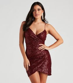 Style 05001-1268 Windsor Red Size 0 Euphoria Spaghetti Strap Cocktail Dress on Queenly