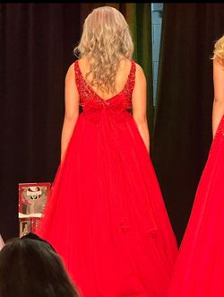 Sherri Hill Red Size 2 Floor Length Black Tie Ball gown on Queenly