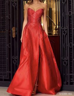 Sherri Hill Red Size 0 Pageant Floor Length A-line Dress on Queenly
