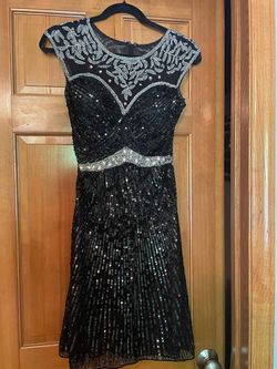 Style -1 Primavera Black Size 0 Pageant Midi $300 Cocktail Dress on Queenly