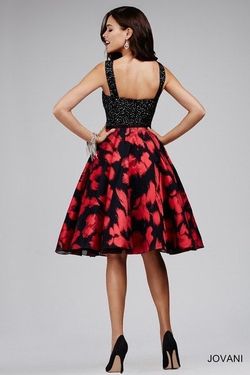 Jovani Red Size 6 Midi A-line Dress on Queenly