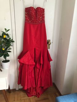Sherri Hill Red Size 4 Side Slit Medium Height Mermaid Dress on Queenly