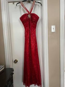 Studio 17 Red Size 4 Military Floor Length Straight Dress on Queenly