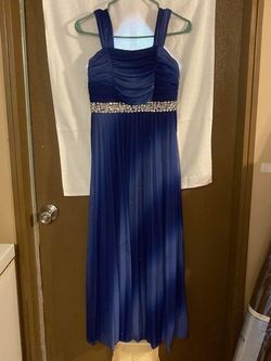 Xtrodinary Blue Size 16 Homecoming Floor Length Military Straight Dress on Queenly