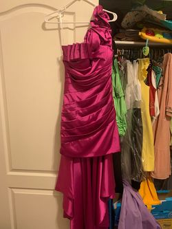Cindy Pink Size 8 Homecoming Midi Summer Train Cocktail Dress on Queenly