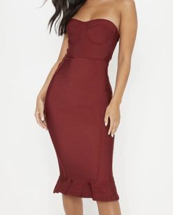 Oh Polly Red Size 2 Midi Cocktail Dress on Queenly