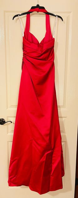 David's Bridal Red Size 4 Hot Pink Barbiecore Straight Dress on Queenly