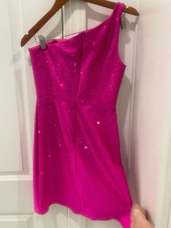 Sherri Hill Pink Size 4 Jewelled Fully Beaded Pageant One Shoulder Winter Formal Side slit Dress on Queenly