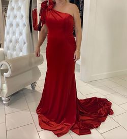 Red Size 10 Train Dress on Queenly
