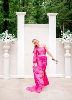 Sherri Hill Pink Size 0 Side Slit Straight Dress on Queenly