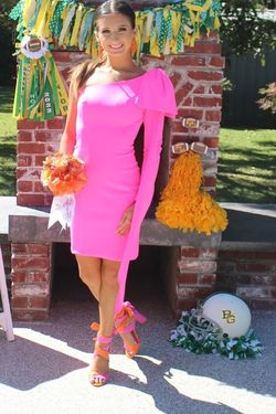 Ashley Lauren Pink Size 0 Homecoming Midi Cocktail Dress on Queenly